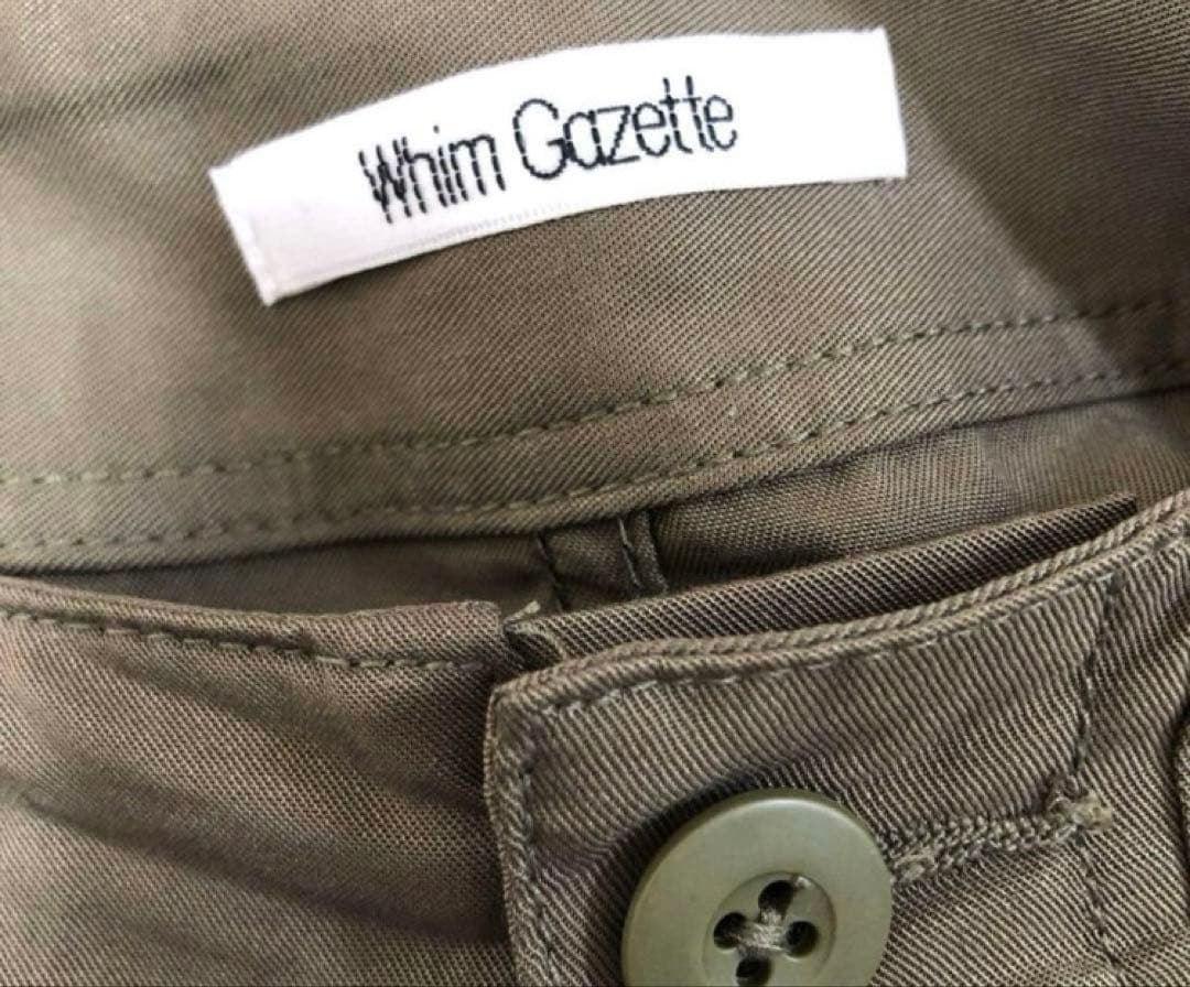 Whim Gazette(ウィム ガゼット)ミリタリースカート　38 カーキ