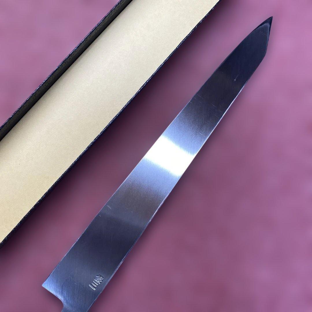銀三　勘所切付柳刃包丁　300㎜ 尺0寸