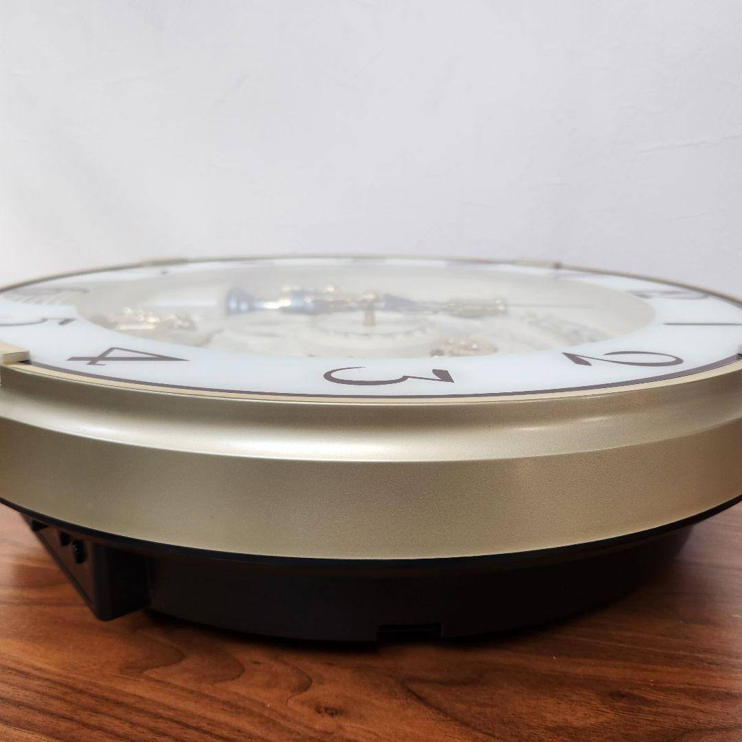 も*ん様 美品 リズム時計 4MN490RH 電波時計 からくり時計