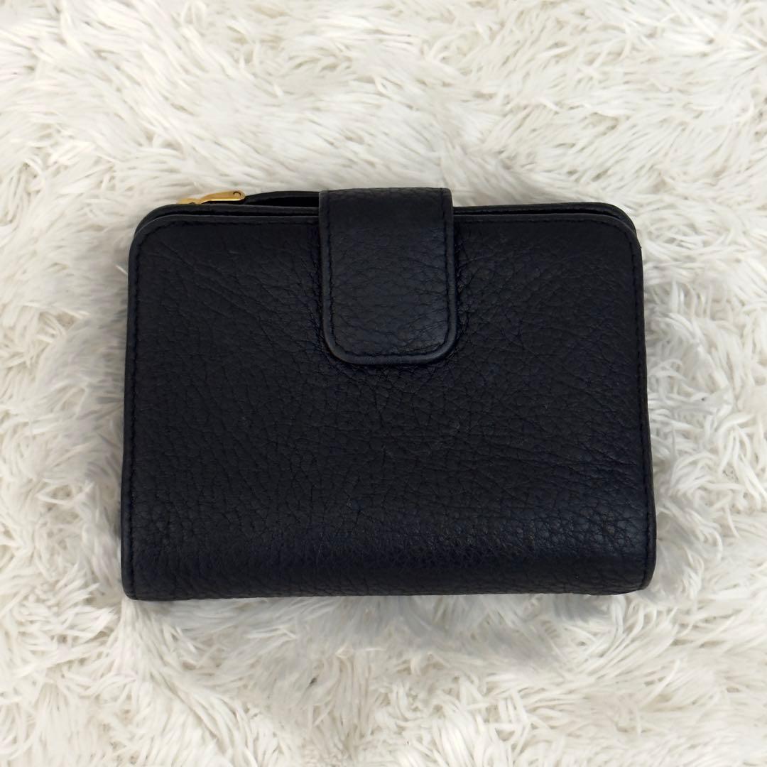 美品⭐️RFID搭載 PRADA プラダ ヴィッテログレイン ブラック レザー
