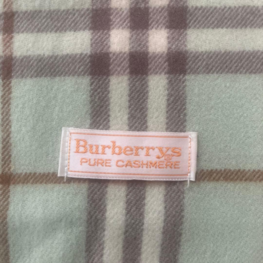 Burberry Blue Label カシミヤ マフラー ミントグリーン