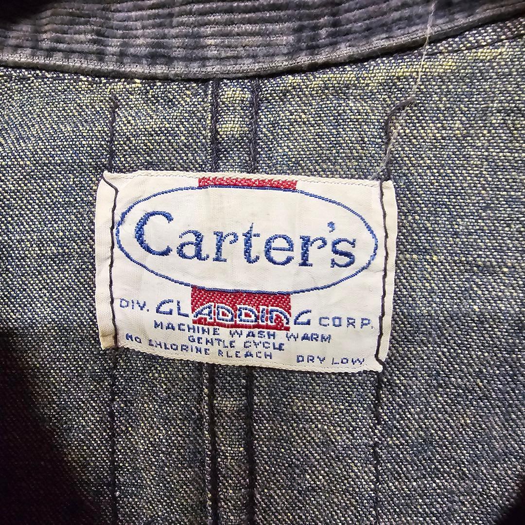 50s Carter’s デニムカバーオール　EMTロゴ　刺繍ワッペン