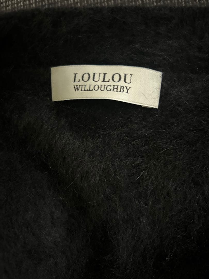 LOULOU WILLOUGHBY カシミア混ロングニットカーディガン