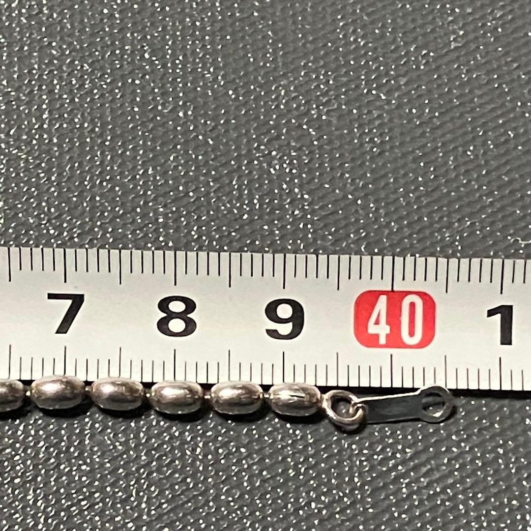 SILVER 925 シルバー ネックレス ボールチェーン 楕円