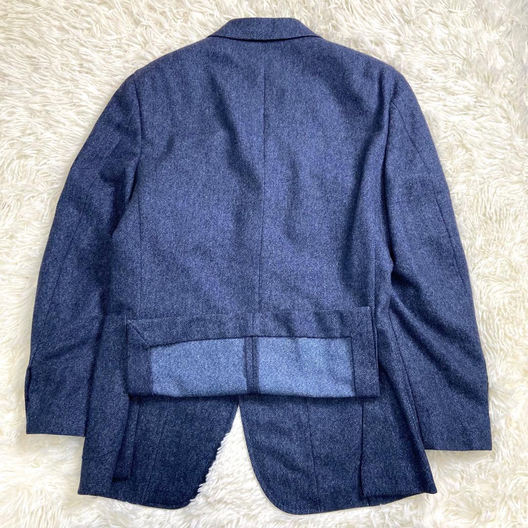 BEAMS F ネイビー ウール混紡 テーラードジャケット M