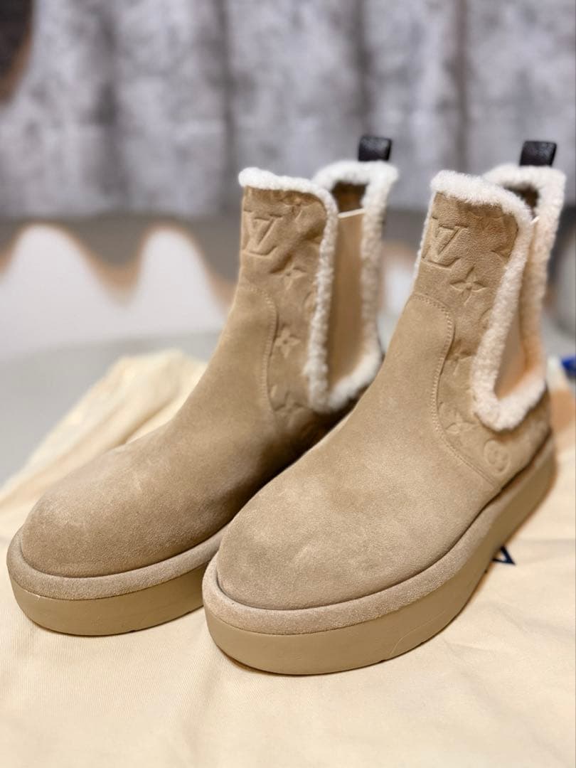 【LOUIS VUITTON】超美品✨今季新作モノグラムレザーブーツ春先にも！