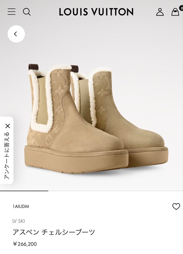【LOUIS VUITTON】超美品✨今季新作モノグラムレザーブーツ春先にも！