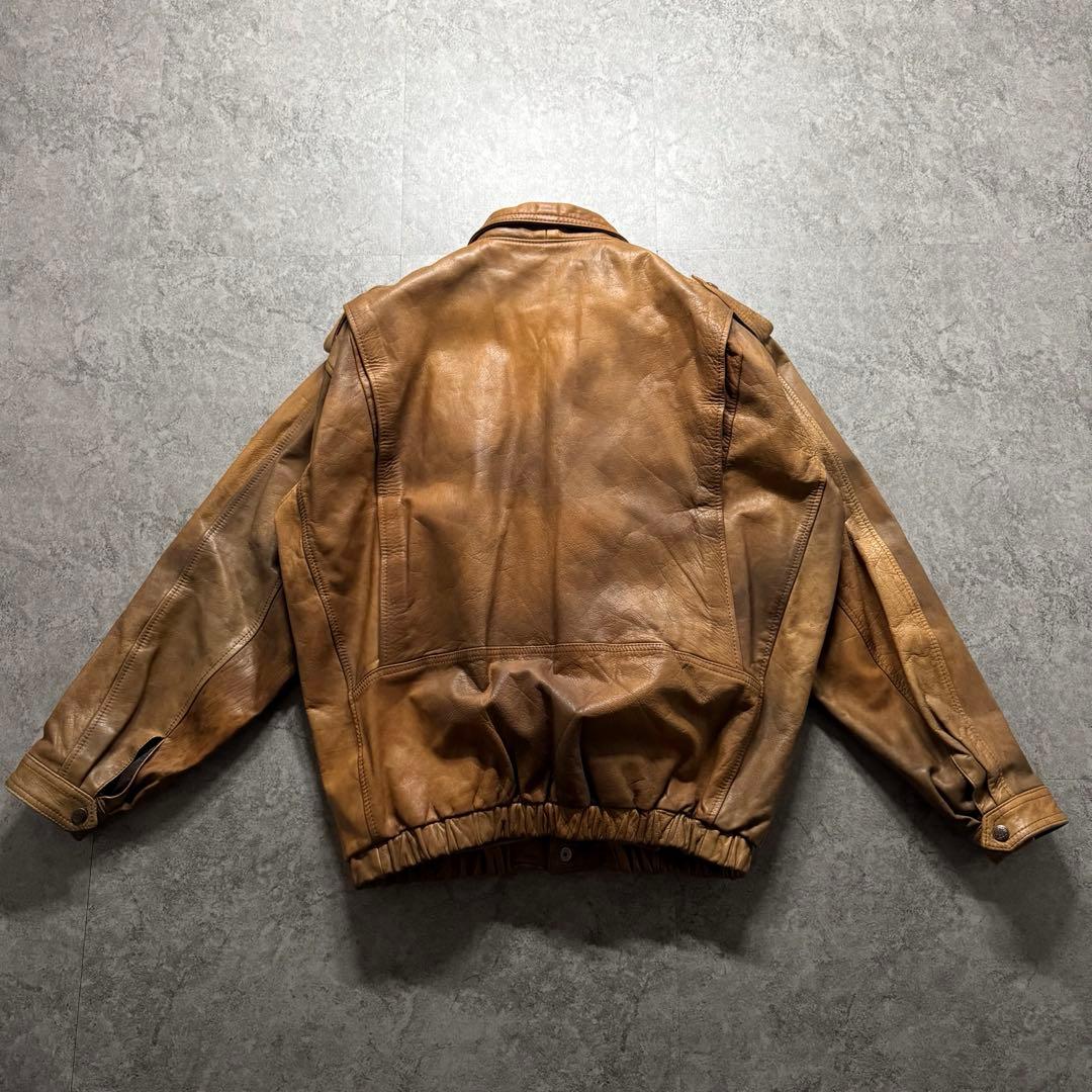 【90s vintage】type A-2 leather flight jkt