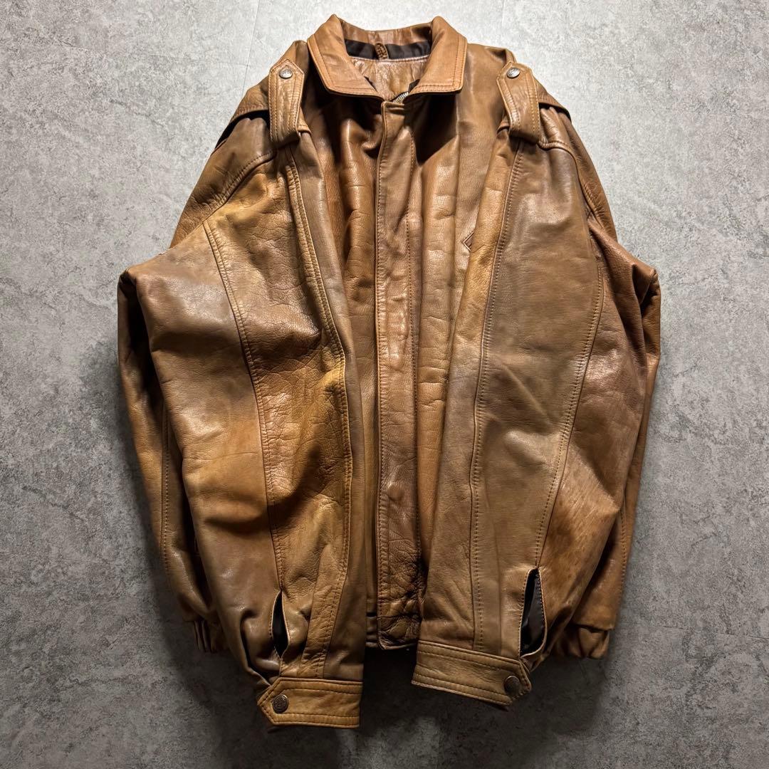 【90s vintage】type A-2 leather flight jkt