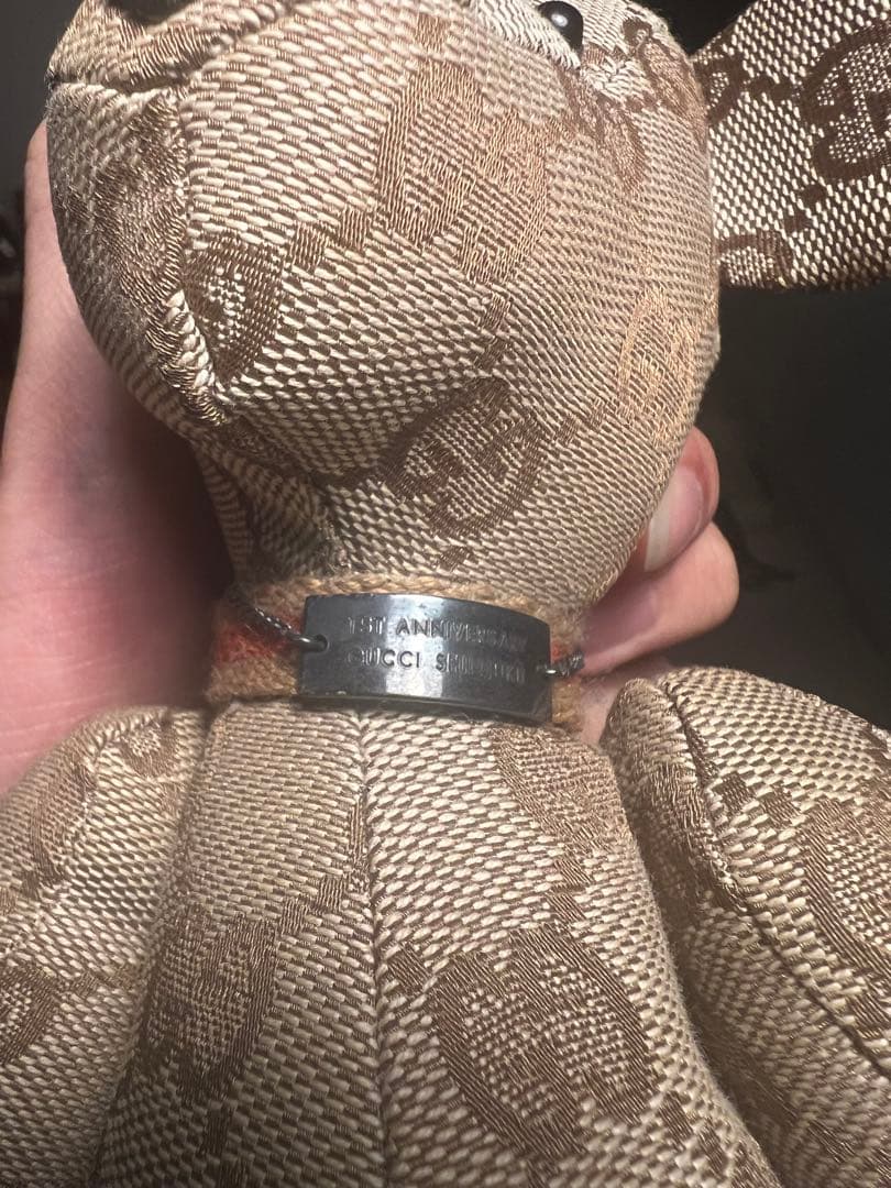 希少　GUCCI モノグラム クマ テディベアぬいぐるみ 100周年記念タグ付き