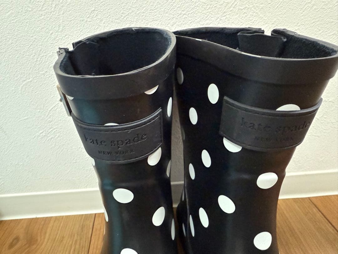 kate spade ドット柄 レインブーツ 24センチ