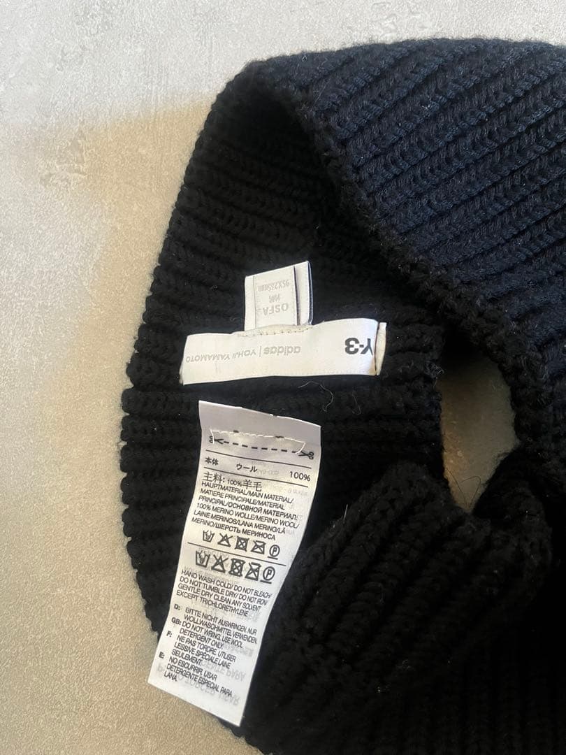 Y-3 ブラック ヘッドバンド　ニット帽