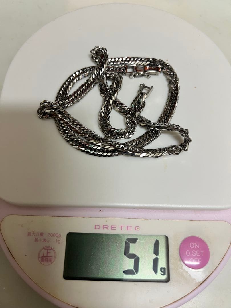 プラチナ　ネックレス　850 喜平　造幣局　50g 12面トリプル　50㎝