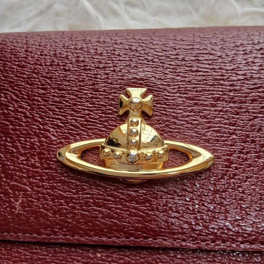 【Vivienne Westwood】オーブ　3つ折り財布 レザーガマ口