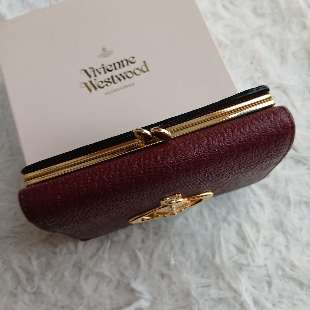 【Vivienne Westwood】オーブ　3つ折り財布 レザーガマ口