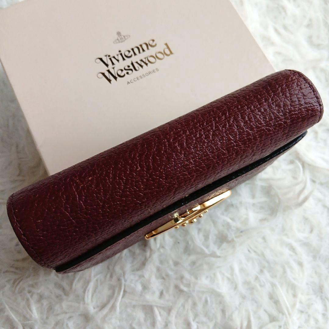 【Vivienne Westwood】オーブ　3つ折り財布 レザーガマ口