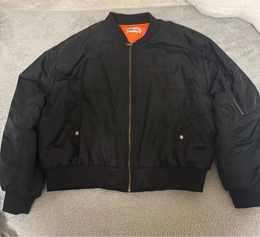 QS86のbomber jacket ma1 BLACK