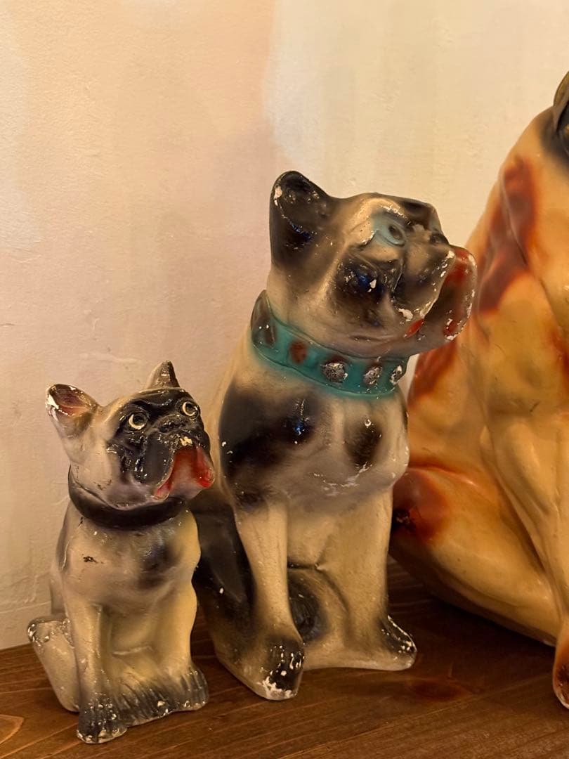 アンティーク雑貨 Vintage Chalkware Bulldog