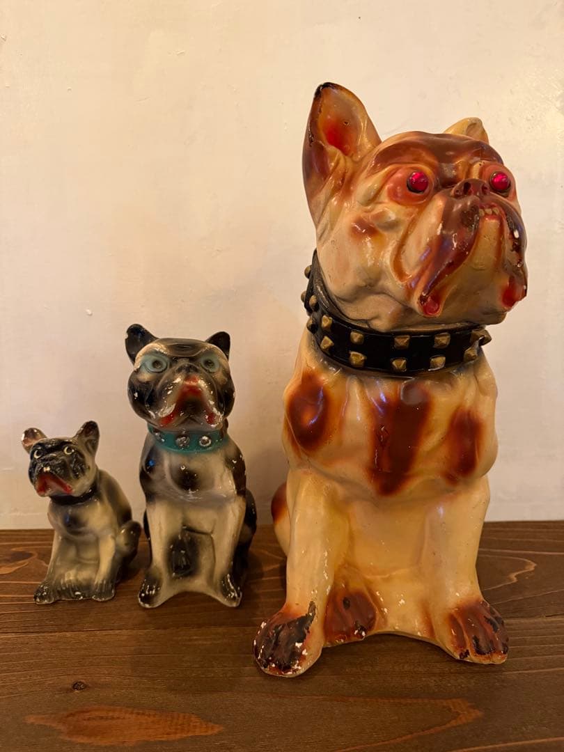 アンティーク雑貨 Vintage Chalkware Bulldog