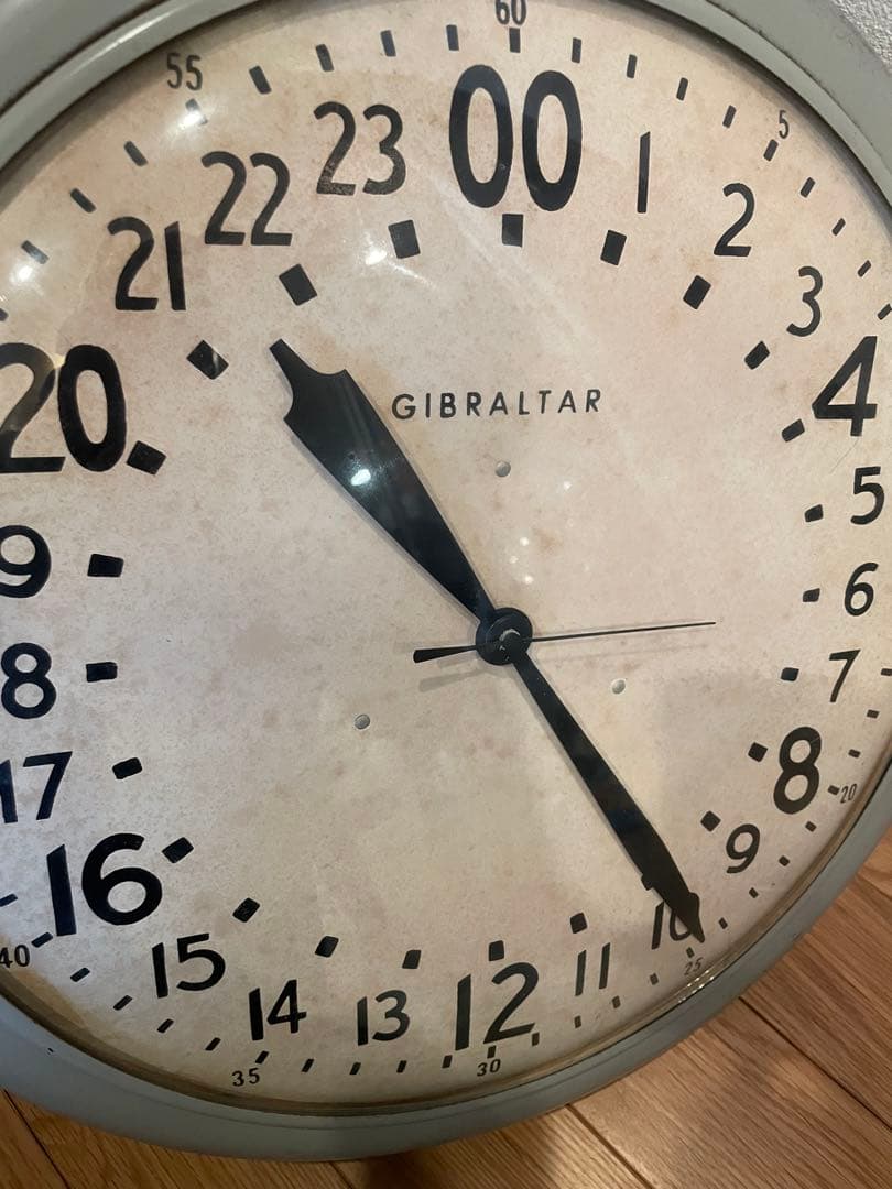 Gibraltar（ジブラルタル）アナログ　24時間表示 掛け時計 ヴィンテージ