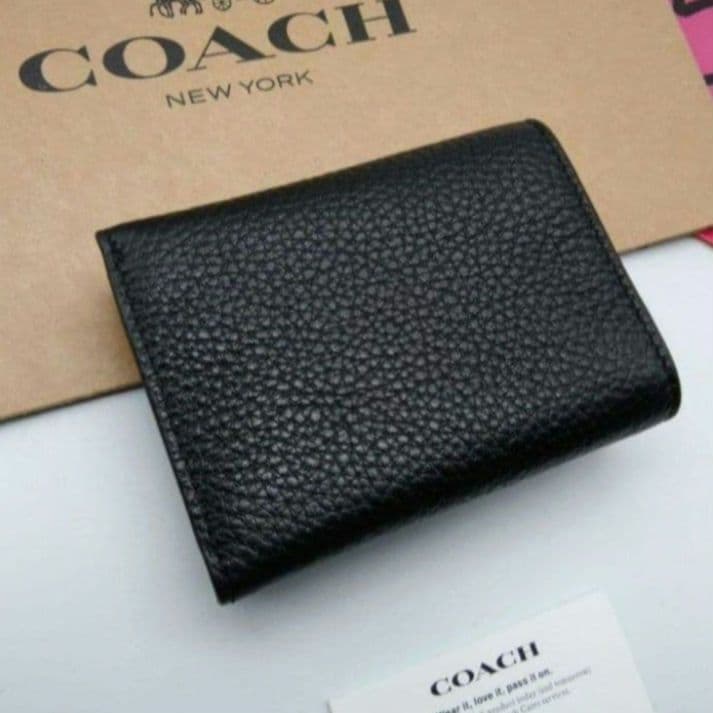 新品　COACH　折り財布　３つ折り財布　ブラック　レディース