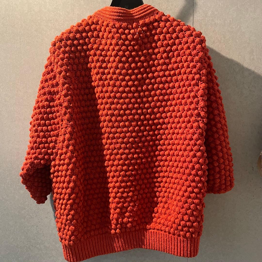 トップス clane 3D DOT HALF SLEEVE KNIT CARDIGAN