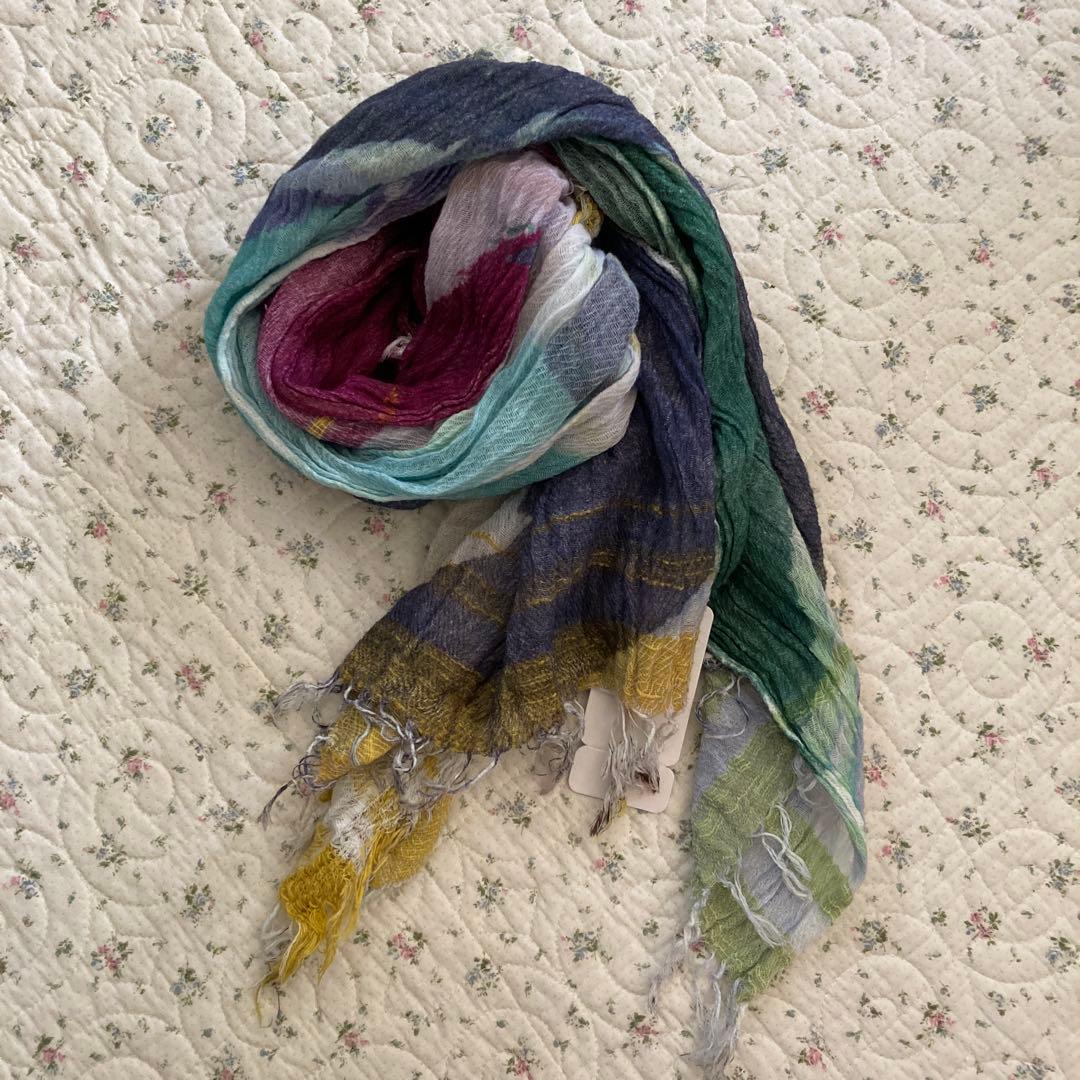 ＊新品タグ付き＊ tamaki niime・print shawl middle