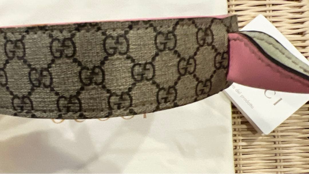 GUCCI クマの耳付きカチューシャ Mサイズ ピンク