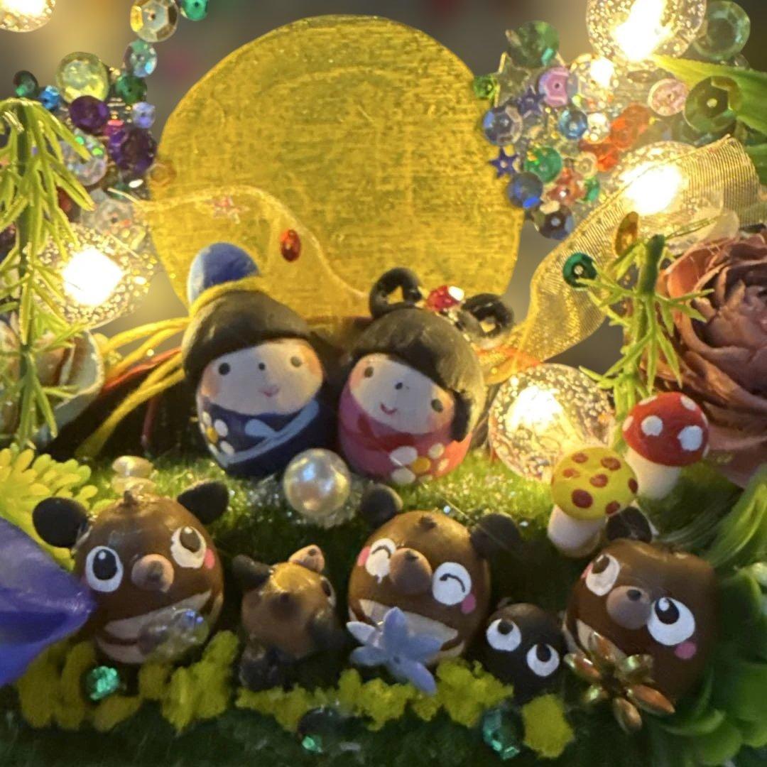 どんぐりアート♡七夕　タペストリー風壁掛け　＆プールで遊ぼうオブジェ♡