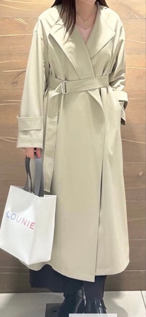 【極美品】 LOUNIE トレンチコート ロングコート スプリングコート M