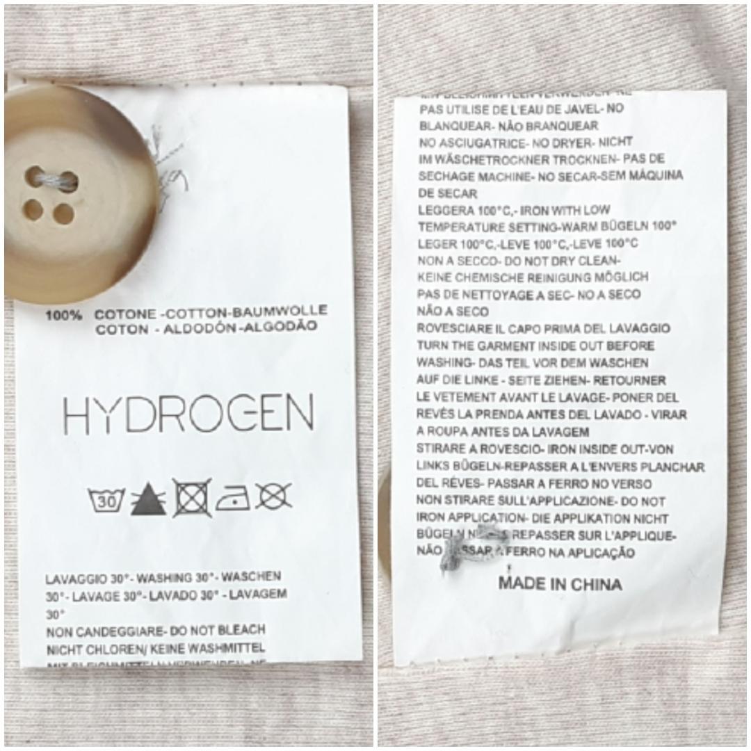 未使用保管品◎HYDROGEN テーラードジャケット グレー バックプリント