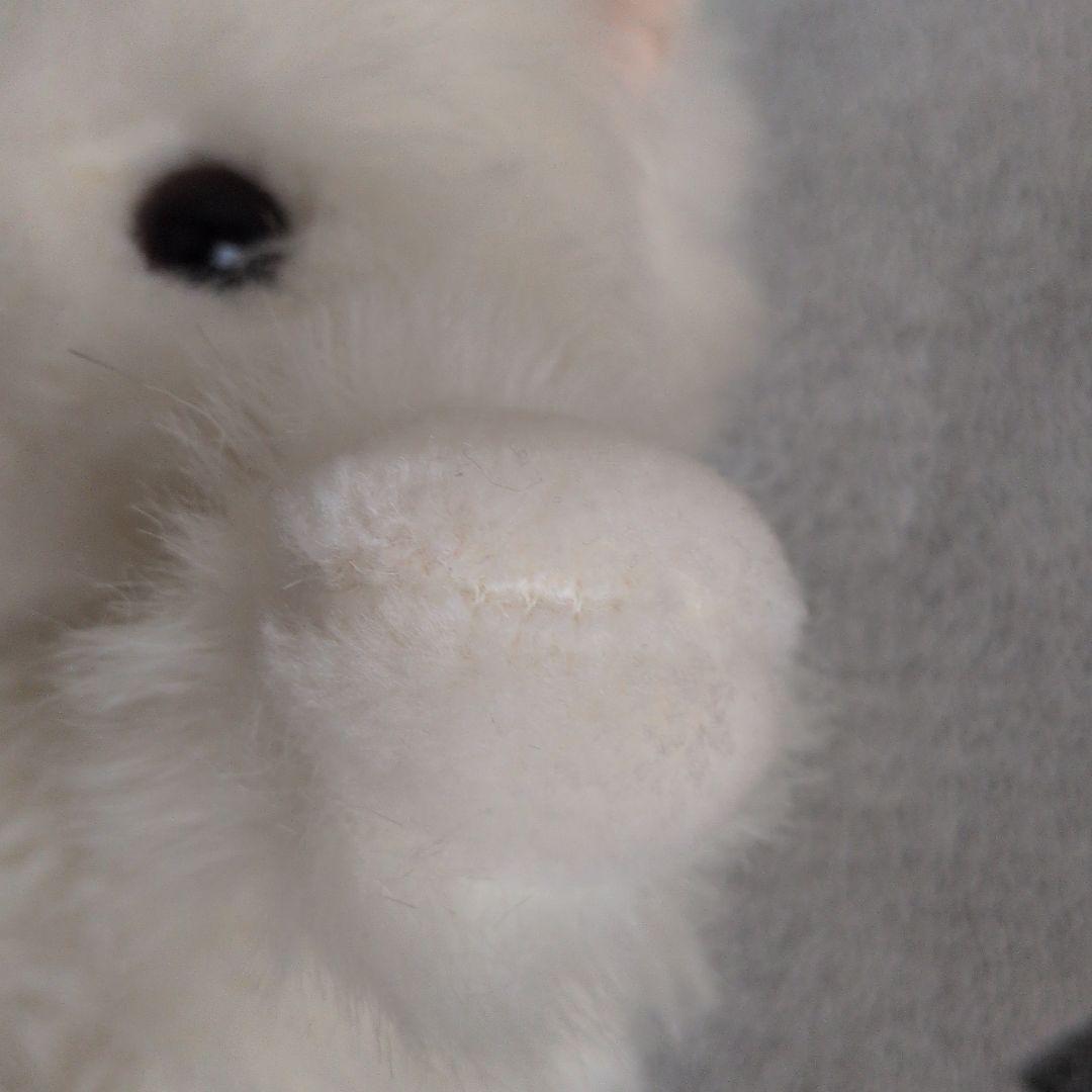 白猫　ぬいぐるみ　レトロ