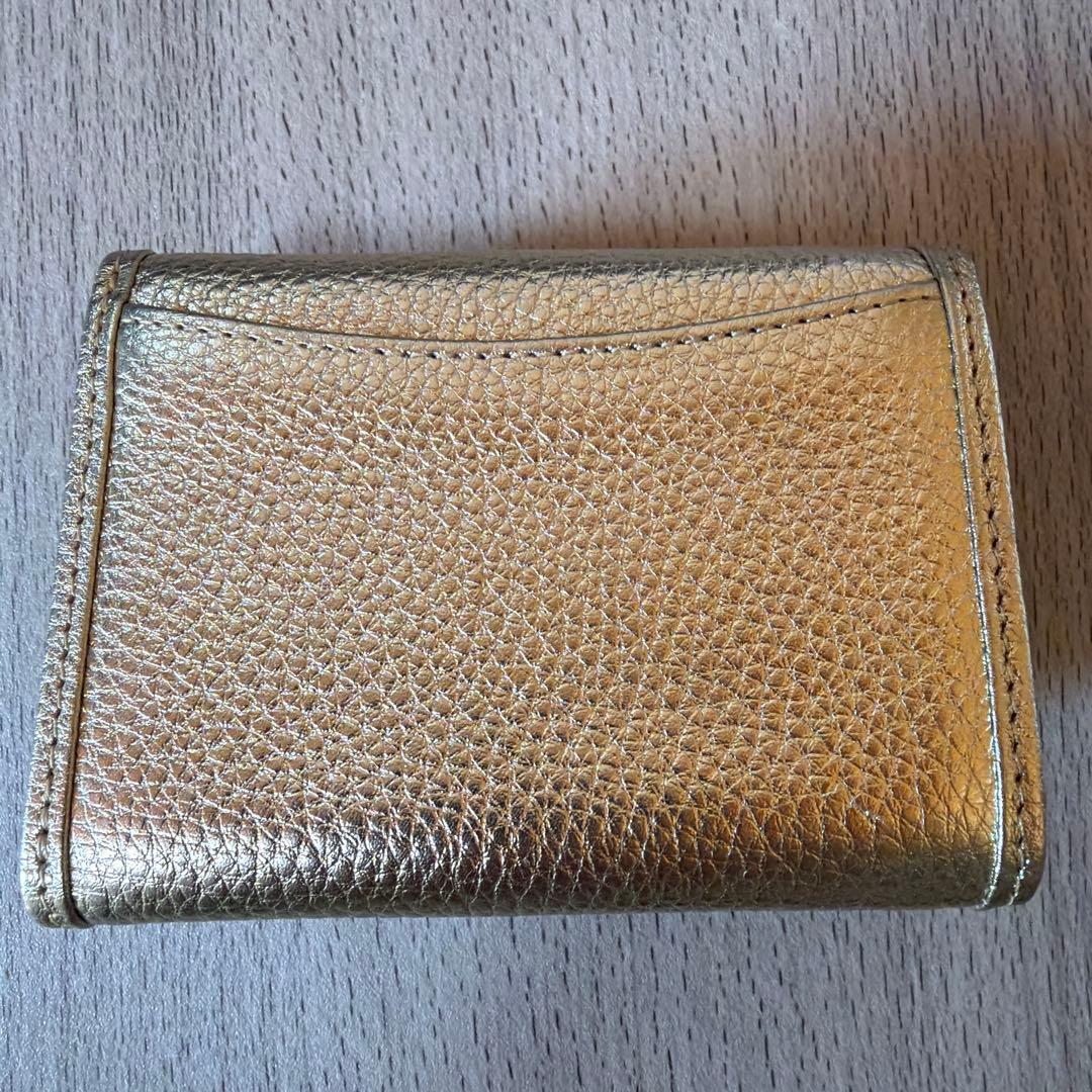 HASHIBAMI コンパクトウォレット 三つ折り財布 ゴールド