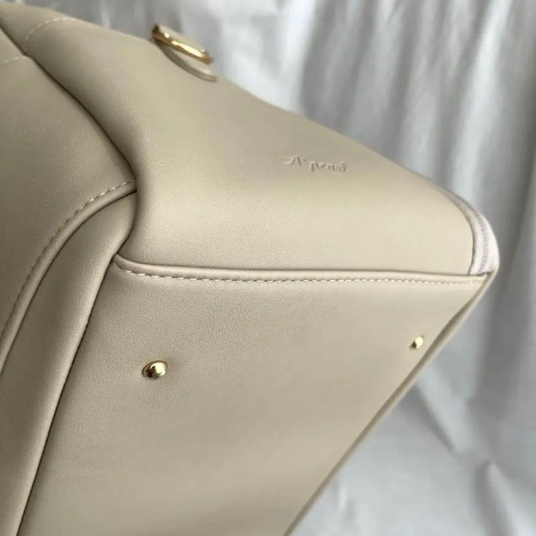 未使用級✨エパールapearl　3wayボストンバッグ　ソフトグレージュ