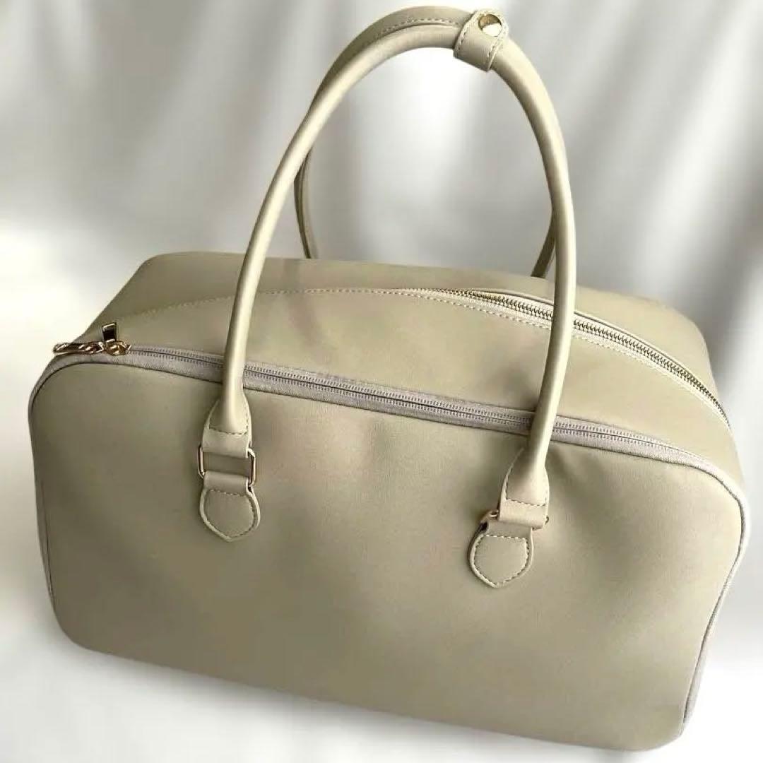 未使用級✨エパールapearl　3wayボストンバッグ　ソフトグレージュ