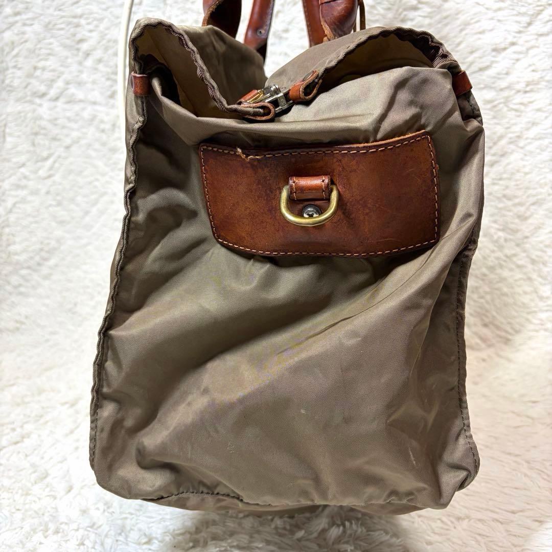 良品✨フェリージ トートバッグ ボストンバッグ ショルダー　オリーブグリーン