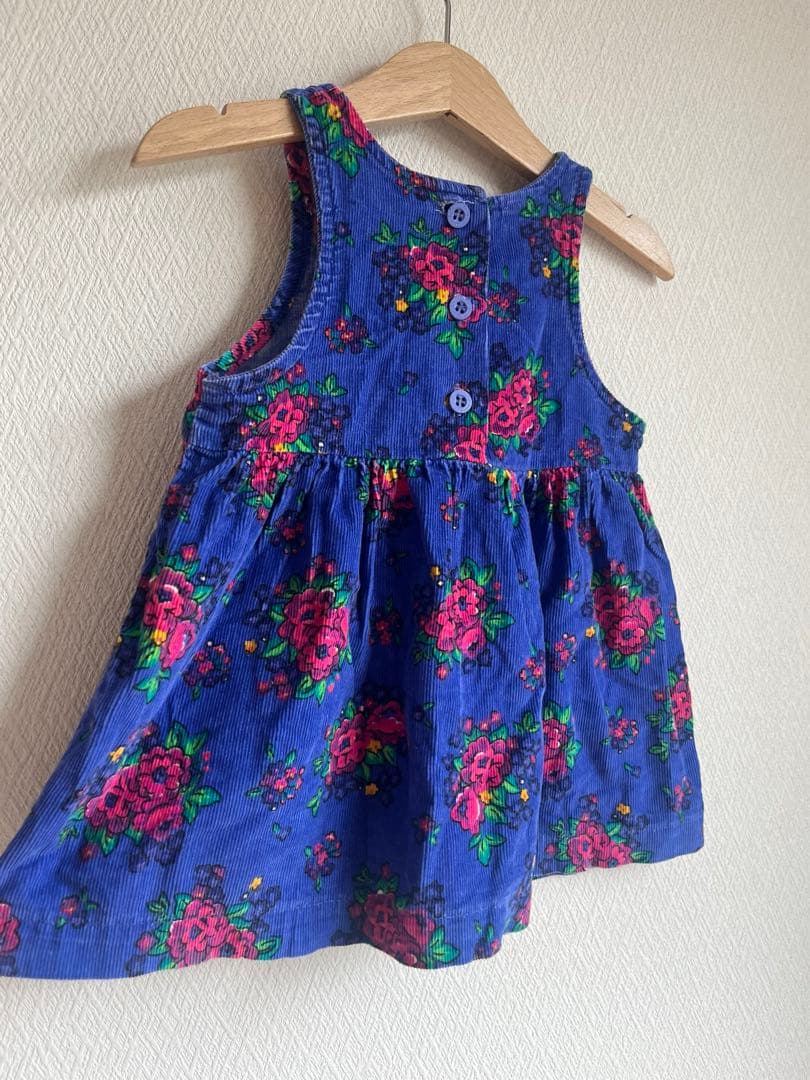 USA製 OSHKOSH baby b'gosh ワンピース コーデュロイ 花柄