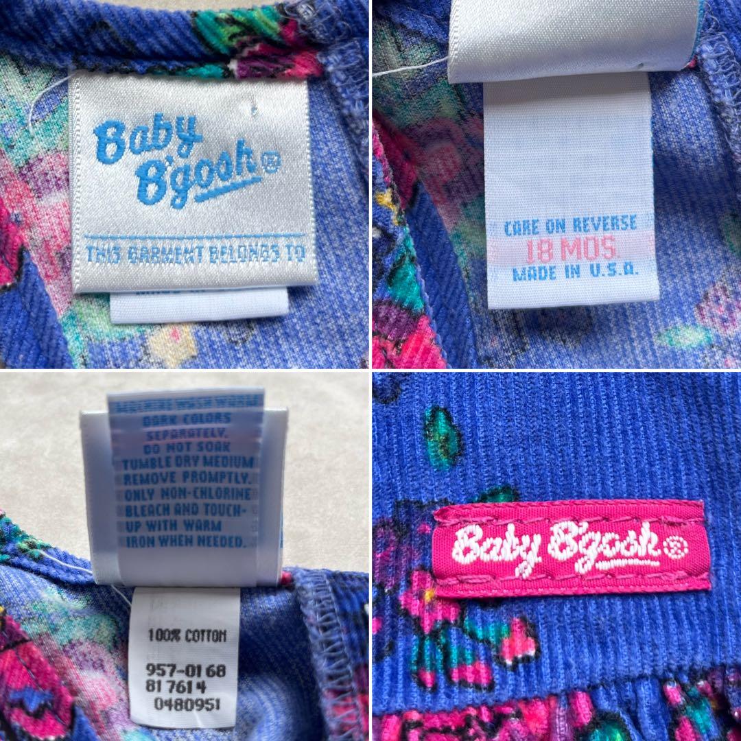 USA製 OSHKOSH baby b'gosh ワンピース コーデュロイ 花柄