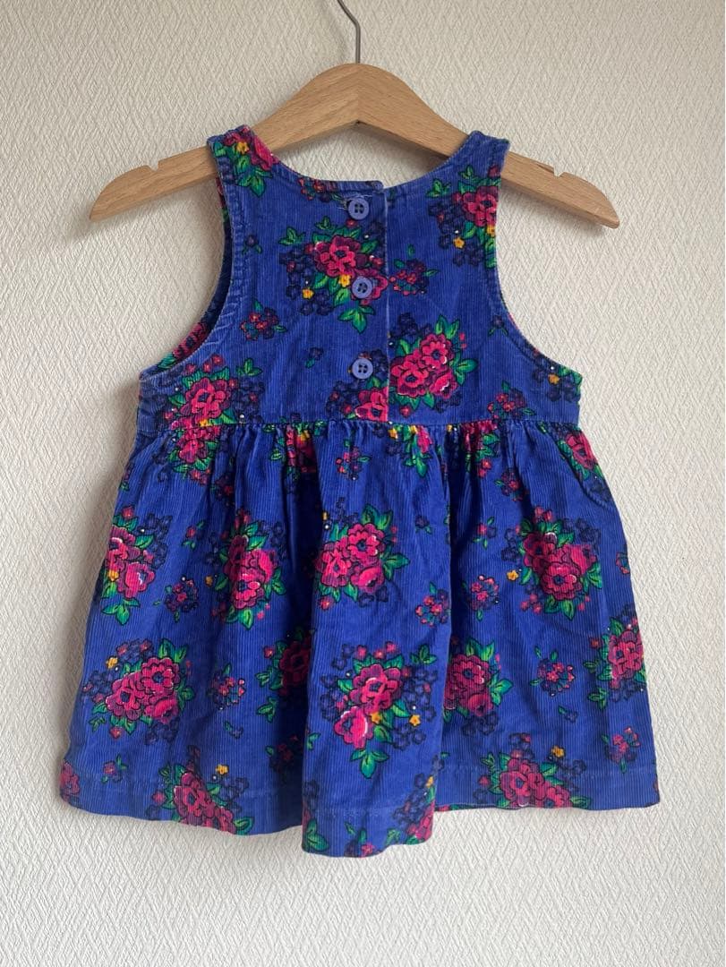 USA製 OSHKOSH baby b'gosh ワンピース コーデュロイ 花柄