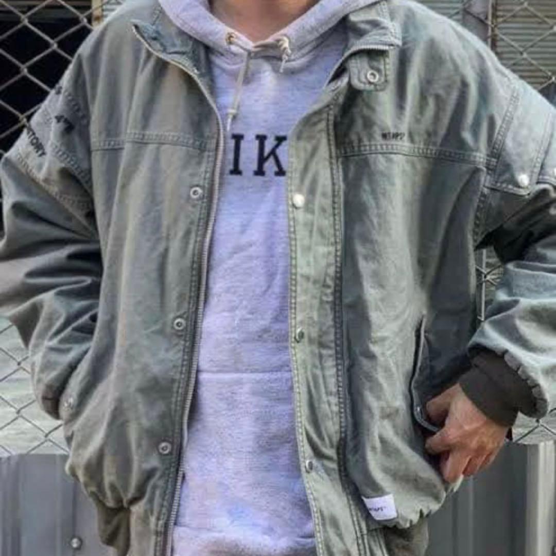 名作WTAPS FAD JACKET COTTON SATIN GRAY L