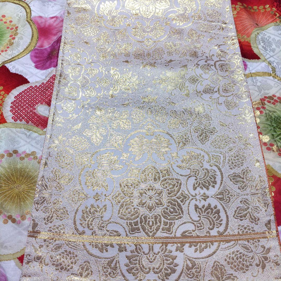 SALE中☆振袖フルセット(7点)・成人式・古典柄・金彩加工・鹿の子柄・金駒刺繍