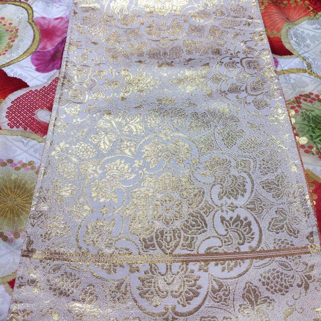 SALE中☆振袖フルセット(7点)・成人式・古典柄・金彩加工・鹿の子柄・金駒刺繍
