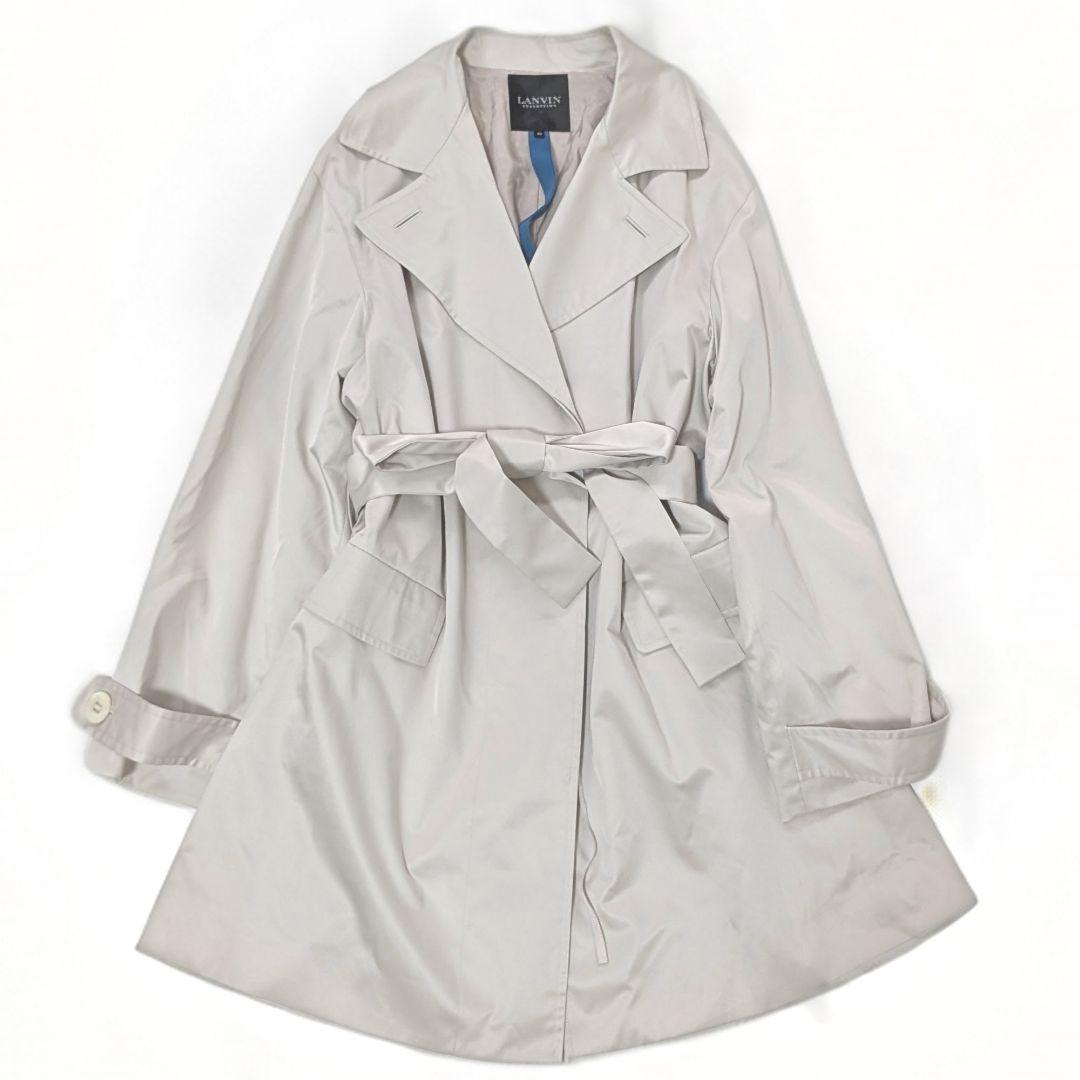 極美品 LANVIN COLLECTION ウエストリボンコート 40 L相当