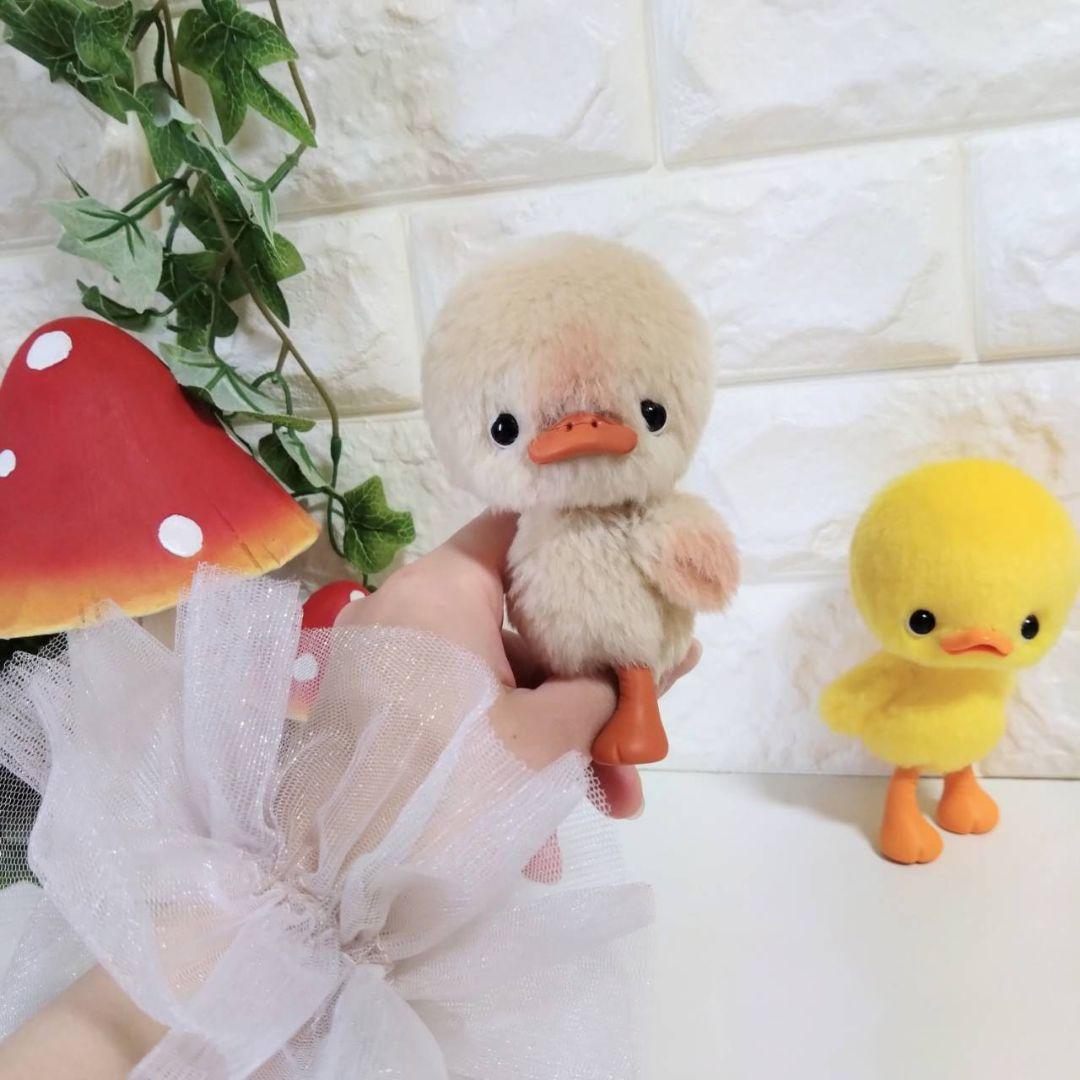 アートドール✽ぬいぐるみ✽立っち固定✽ひよこ&カモのぴっぴちゃんペア✽小サイズ