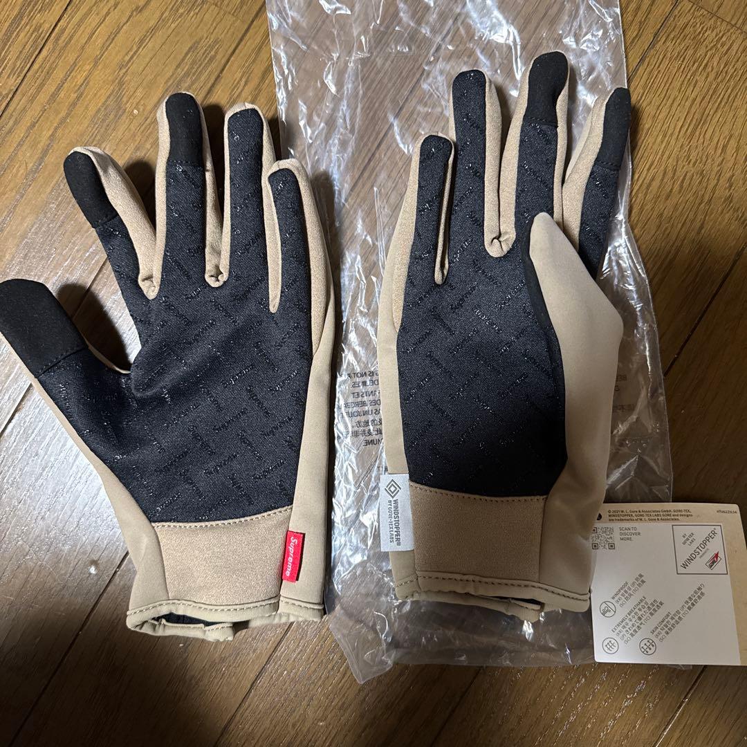 Supreme GORE-TEX WINDSTOPPER 手袋 ベージュ　S