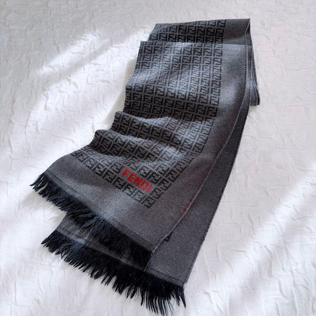 【フェンディ】美品✨人気 ズッカ柄 マフラー ストール 総柄 おしゃれ