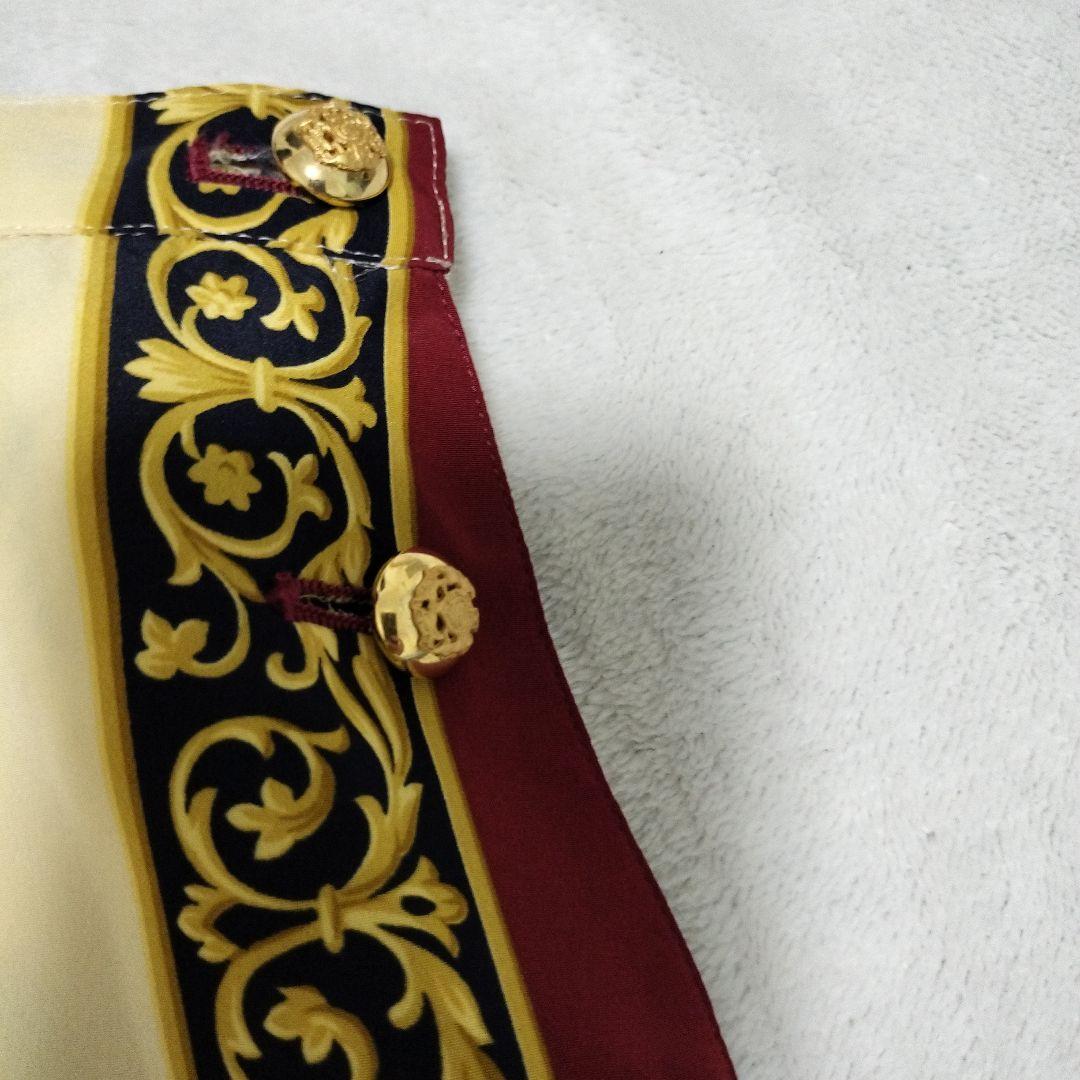 希少 インゲボルグ スカート スカーフ柄 プリーツ ロゴ入り INGEBORG