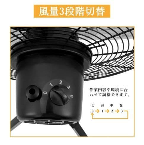 工場扇 45cm 工業用扇風機 大型 スタンド型 換気 風通し 工業扇風機