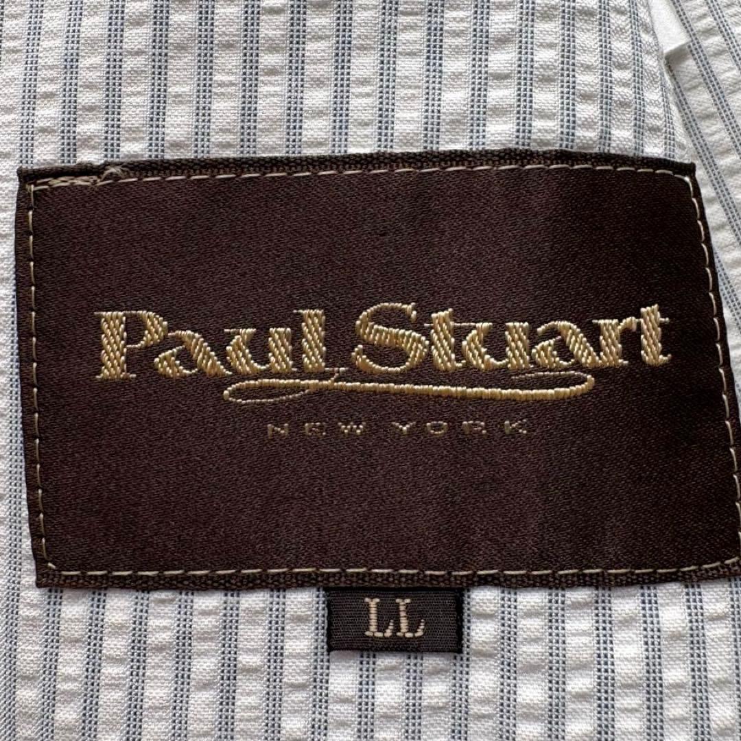 ★シルク混合 XL★ Paul Stuart テーラードジャケット シアサッカー