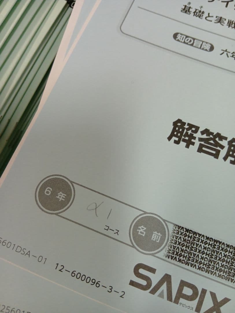 サピックス6年　開成対策/α/ 2026年受験　年間/WS /土特日特/冬期正月